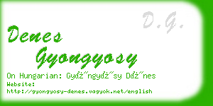 denes gyongyosy business card